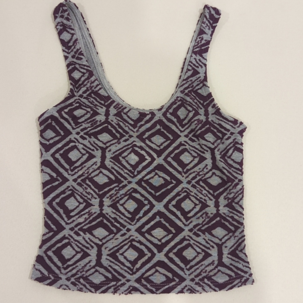 Sparkle & Fade Purple Grey Crop Top